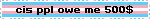 the words 'cis people owe me 500 (dollars)' over the transgender flag