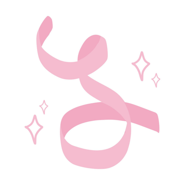 a pink ribbon